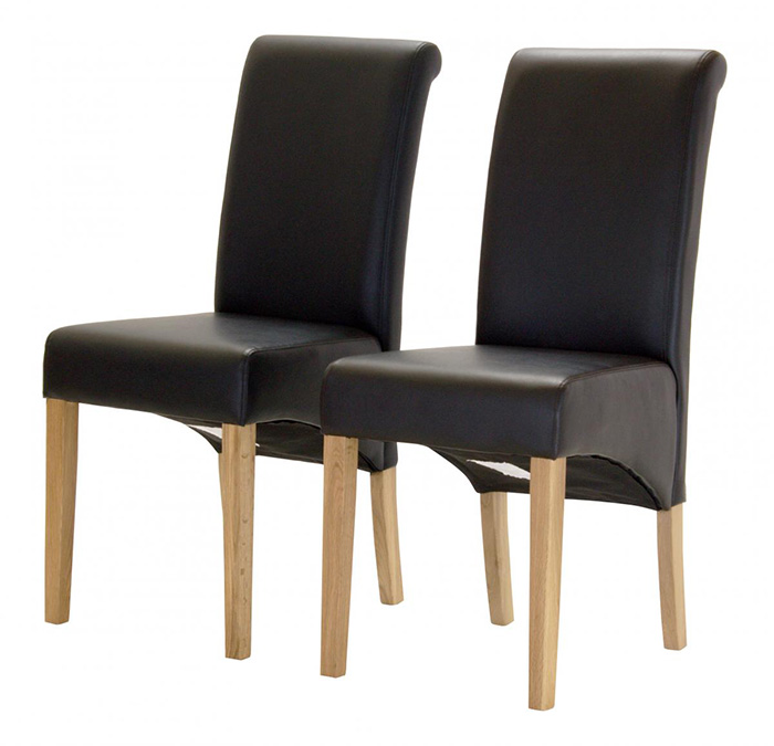 Havanna Set Of Two Pu Dining Chairs